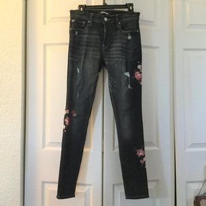 Express Floral Skinny Jean Leggings Size 6
